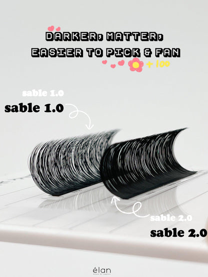 0.05 SABLE SILK lash trays