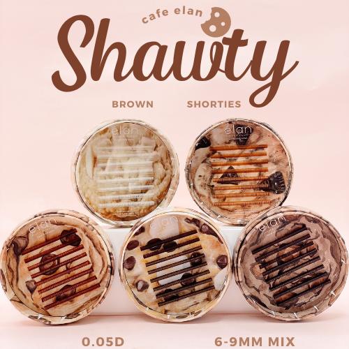 SHAWTY cookies brown shortie lashes (6-9mm mix)