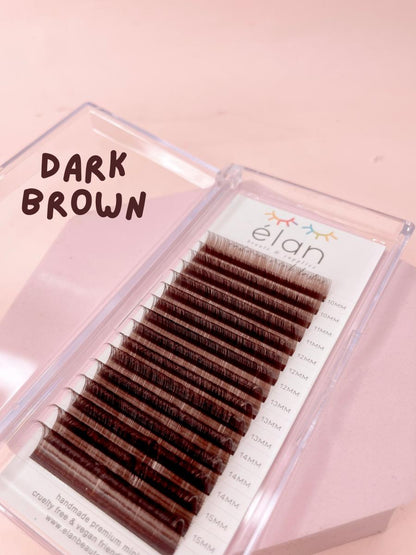 DARK BROWN single lengths cashmere mink lashes