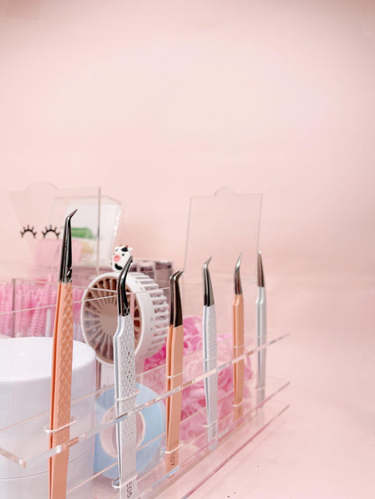 clear lash storage organizer - 6 tweezer slots