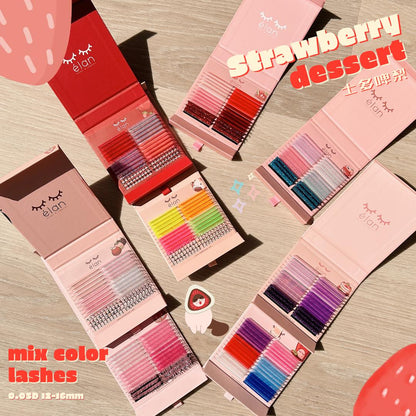 STRAWBERRY DESSERT mixed color lashes