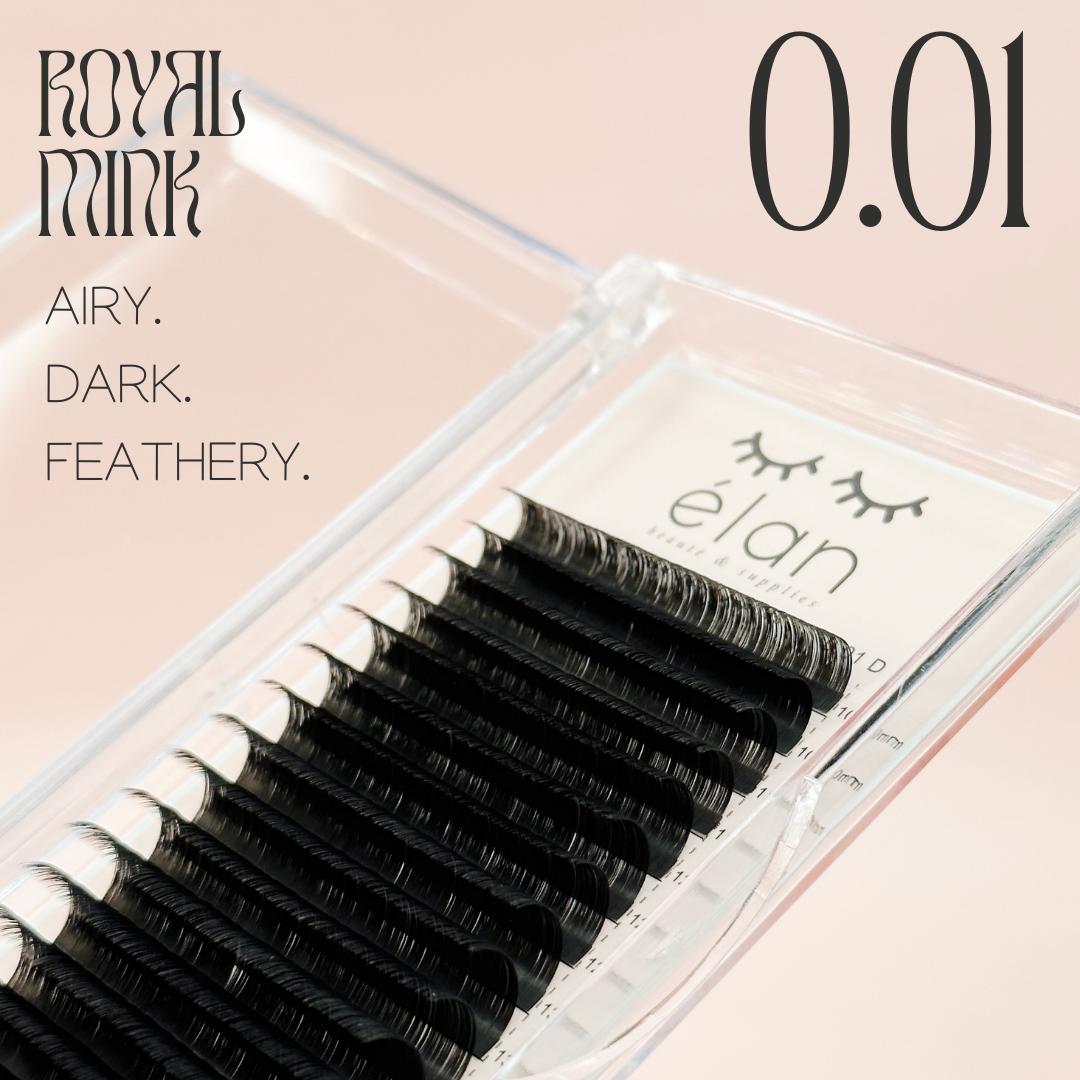 0.01 ROYAL MINK lash trays (lightest lashes)