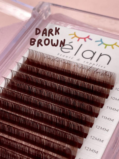 DARK BROWN single lengths cashmere mink lashes