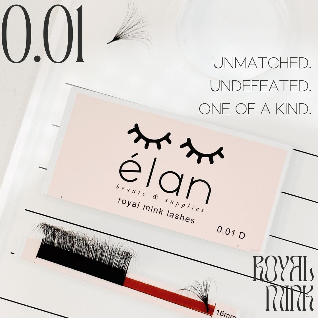 0.01 ROYAL MINK lash trays (lightest lashes)