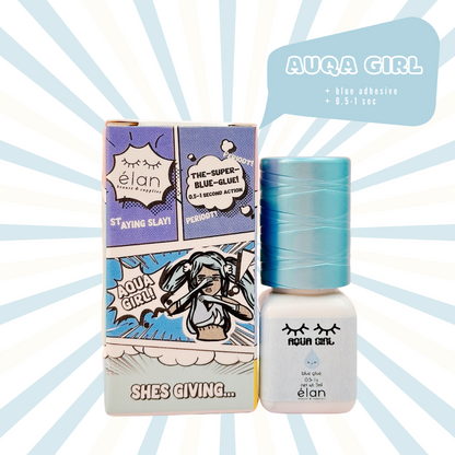 AQUA GIRL blue adhesive