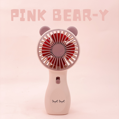 BEAR-Y cute mini fans w-lashes