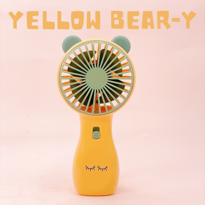 BEAR-Y cute mini fans w-lashes