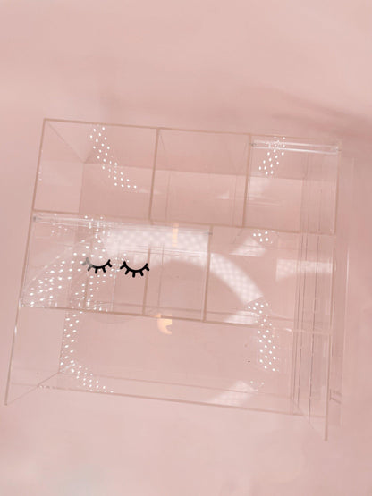 clear lash storage organizer - 6 tweezer slots