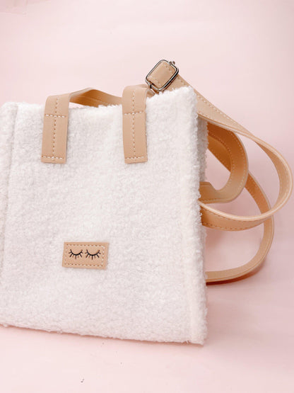 fluffy faux fur mini bag