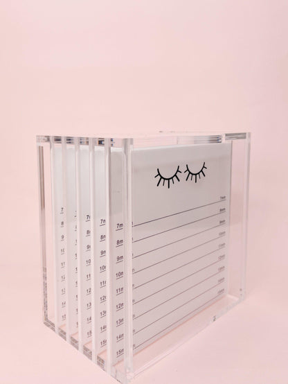 clear 5-tile organizer with white tiles