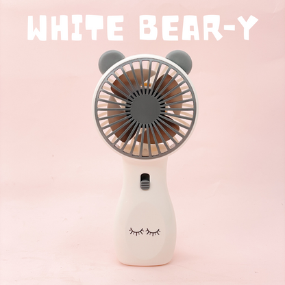 BEAR-Y cute mini fans w-lashes