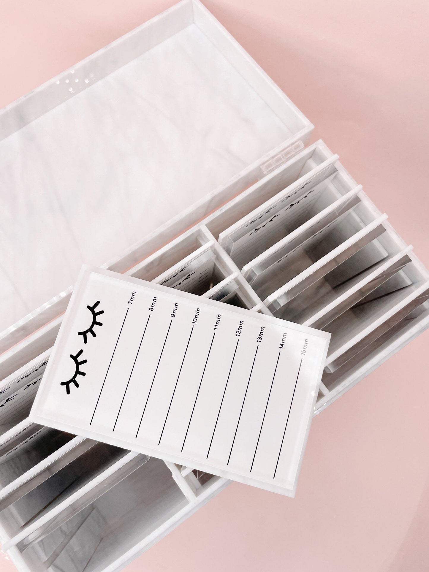 premium marble 15 lash tile organizer