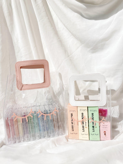 clear pvc bag w- big handle