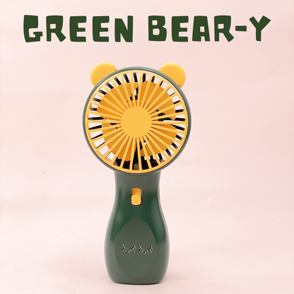 BEAR-Y cute mini fans w-lashes