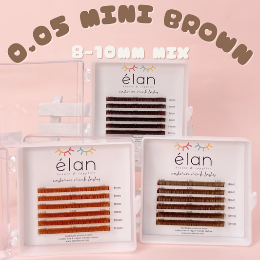 MINI BROWN SHORT LENGTHS cashmere mink lashes