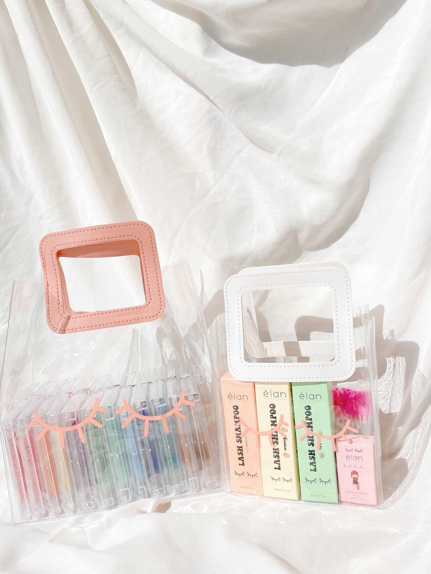 clear pvc bag w- big handle