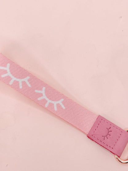 baby pink lash car keychain