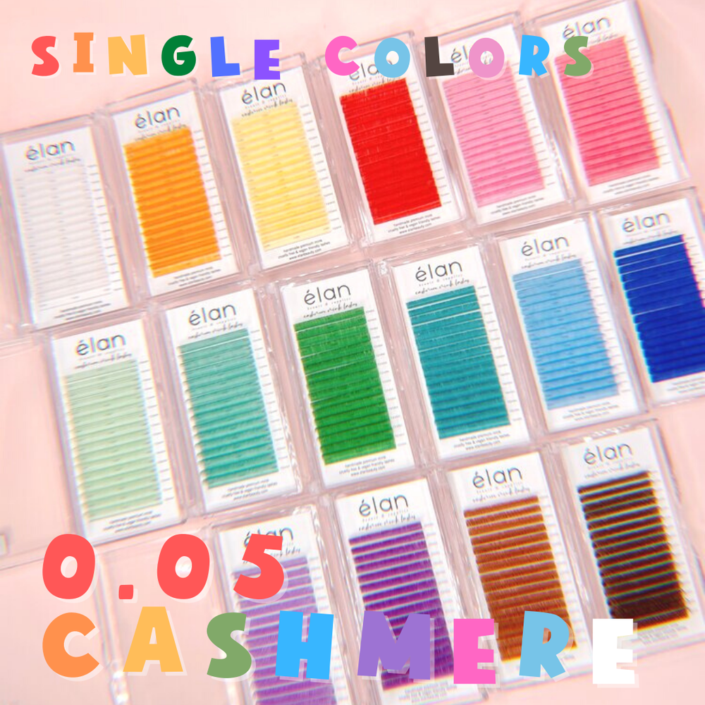 SINGLE COLOR 0.05 cashmere mink lashes