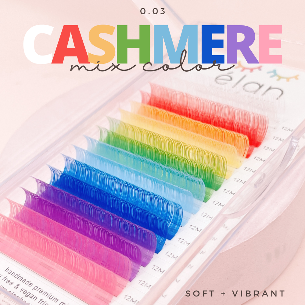 MIX COLORS 0.03 cashmere mink lashes