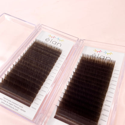 CLASSIC 0.15 dark brown cashmere color lashes