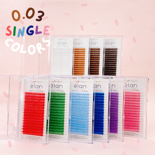 SINGLE COLORS 0.03 cashmere mink lashes