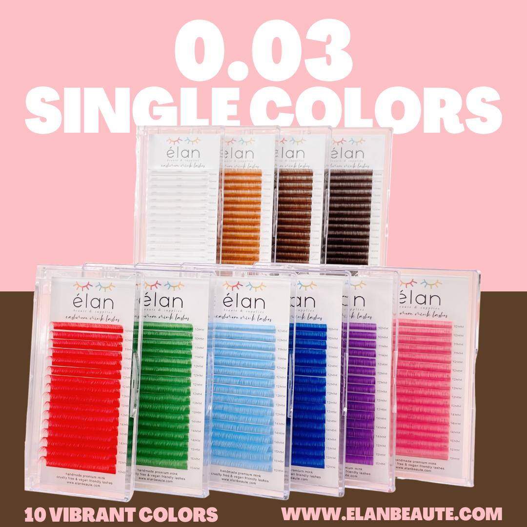 SINGLE COLORS 0.03 cashmere mink lashes