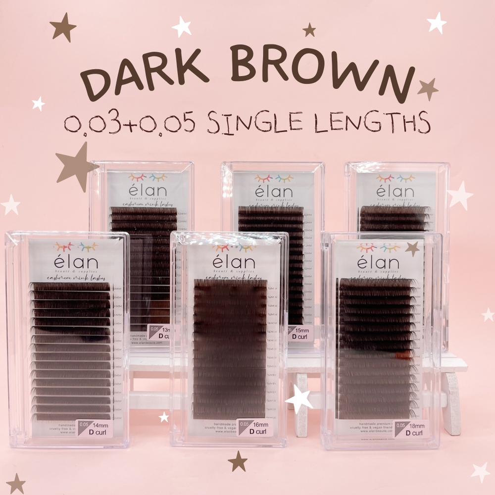 single lengths DARK BROWN lashes