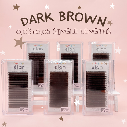 DARK BROWN single lengths cashmere mink lashes