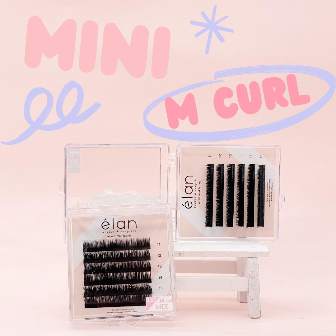 mini M curl velvet mink tester tray