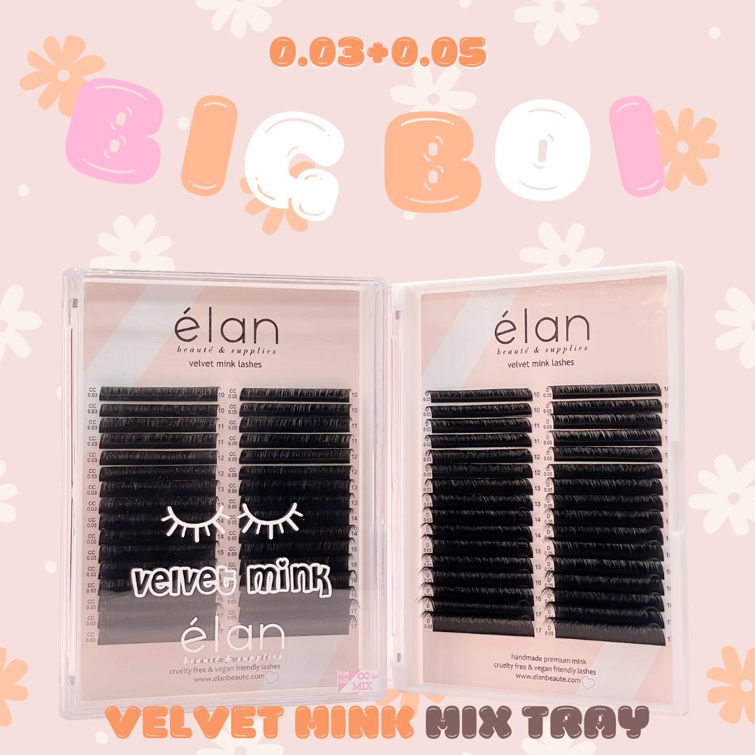 the BIG BOI 0.03+0.05 VELVET MINK mix tray