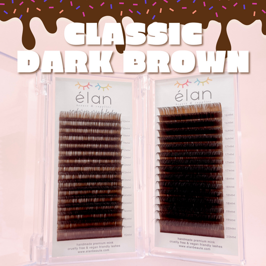 CLASSIC 0.15 dark brown cashmere mink lashes